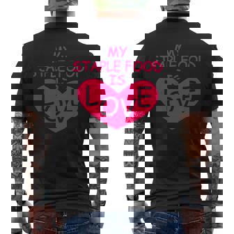 Mytaple Food Is Love メンズTシャツ バックプリント - Kawaiitshirt