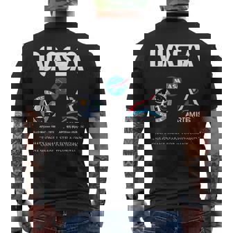 Nasa アポロ アルテミス ミッション ワーム バッジ ロゴ メンズTシャツ バックプリント - Kawaiitshirt