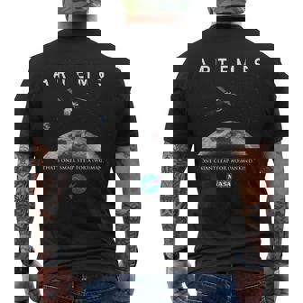 Nasa アルテミス オリオン ムーン インシグニア ミートボール ロゴ メンズTシャツ バックプリント - Kawaiitshirt