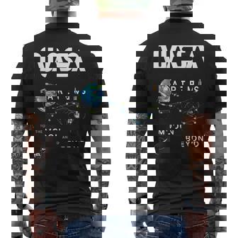 Nasa アルテミスミッション探査記章ワームロゴ メンズTシャツ バックプリント - Kawaiitshirt