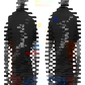 Nasa太陽系惑星ワーム記章ロゴ メンズTシャツ バックプリント - Kawaiitshirt