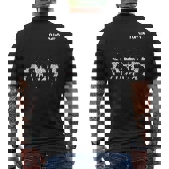 Nasa宇宙飛行士ダンシングワームロゴ メンズTシャツ バックプリント - Kawaiitshirt