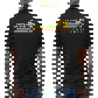 Nashville Tn Tennessee Guitarintage Retroouvenirs メンズTシャツ バックプリント - Kawaiitshirt