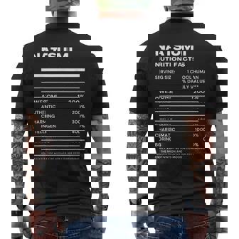 Natsumi 栄養成分表示 メンズTシャツ バックプリント - Kawaiitshirt