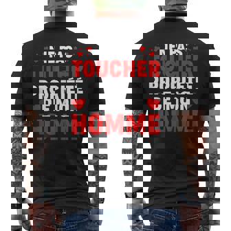 Ne Pas Toucher Propriété De Mon Homme Humour Couple T-shirt imprimé au dos - Cadeauxyz