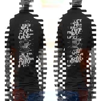 Necesito Café No Es Tu Opinión Camiseta Hombre Estampado Espalda - Regaloses