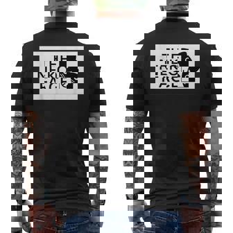 The Neko Face ザ・ネコ・フェイス『ノラネコさん』猫 ハチワレ パロディ ゆるくて かわいい 面白 イラスト メンズTシャツ バックプリント - Kawaiitshirt