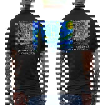 Nerdy 星月夜 フィボナッチ ゴールデン スパイラル 数学の先生 メンズTシャツ バックプリント - Kawaiitshirt