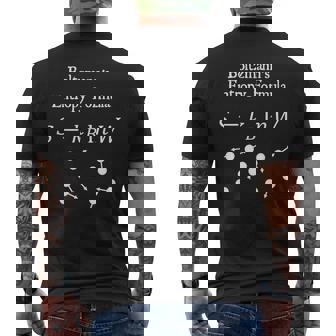 Nerdyintage ボルツマンのエントロピーフォーミュラ物理教師 メンズTシャツ バックプリント - Kawaiitshirt