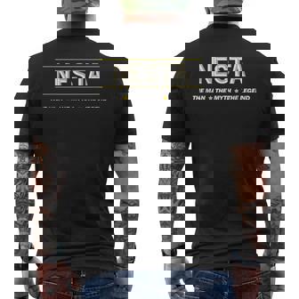 Nesta The Man The Myth The Legend メンズTシャツ バックプリント - Kawaiitshirt