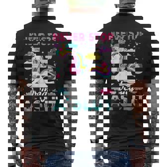 Nevertop Being Alut ユニコーン 面白い 大人 ユーモア 格言 メンズTシャツ バックプリント - Kawaiitshirt