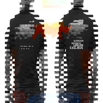 Ngorongoro タンザニア サファリ国立公園 ゲーム リザーブ サイ メンズTシャツ バックプリント - Kawaiitshirt