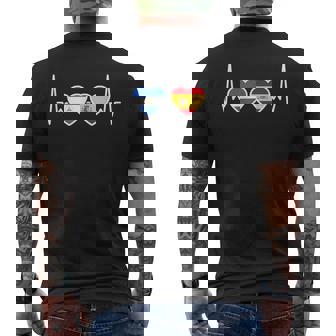 Nicaragua España Bandera Latido Español Nicaragüense Camiseta Hombre Estampado Espalda - Regaloses