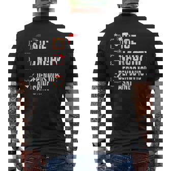 Nice Naughty Depends Who's Asking クリスマスリスト サンタ クリスマス メンズTシャツ バックプリント - Kawaiitshirt