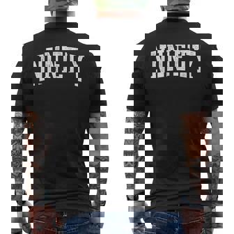 Ninety Minimalist 90Th Birthday 90-Year-Old Men's T-shirt Back Print - Thegiftio UK