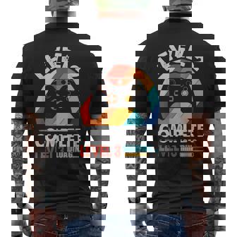 Nivel 2 Completo 2 Aniversario 2º Aniversario De Boda Divertido Camiseta Hombre Estampado Espalda - Regaloses