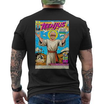 Njus Jesus Meme Christ Faith Second Coming Men's T-shirt Back Print - Thegiftio UK