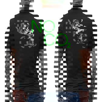 No Co2 サイクリング 気候変動対策 グリーンエネルギー Mtb メンズTシャツ バックプリント - Kawaiitshirt