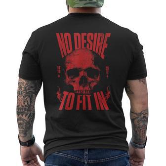 No Desire To Fit In Skull Men's T-shirt Back Print - Thegiftio UK