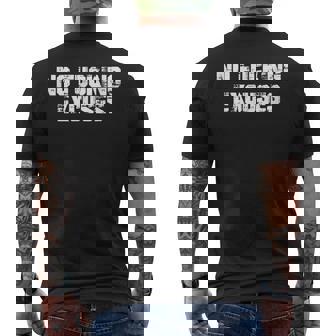 No Fucking Excuses Gimnasio Entrenamiento Culturismo Camiseta Hombre Estampado Espalda - Regaloses