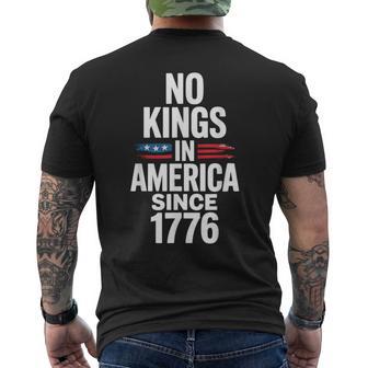No Kings In America Since 1776 Men's T-shirt Back Print - Thegiftio UK