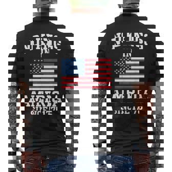No Kings In America Since 1776 Patriotic Usa Flag Men's T-shirt Back Print - Thegiftio UK
