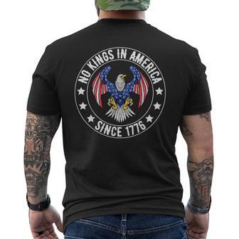 No Kings In America Since 1776 We The People Usa Flag Men's T-shirt Back Print - Thegiftio UK