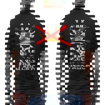 No Kings In America We Don't Do Kings Patriotic Anti-Tyranny Men's T-shirt Back Print - Monsterry