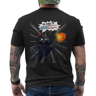 No Kings In America Freedom American Flag Men's T-shirt Back Print - Thegiftio UK