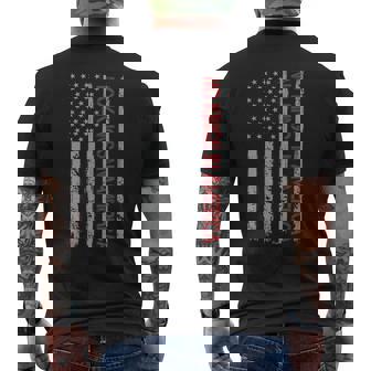 No Kings In America Us Flag Vintage Men's T-shirt Back Print - Thegiftio UK