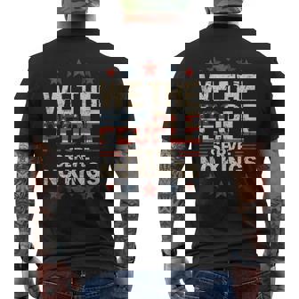 No Kings In America Usa Flag Democracy We The People Men's T-shirt Back Print - Monsterry