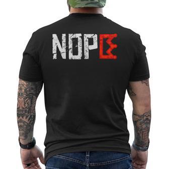 No Kings Nope Protest Sign Horizontal Men's T-shirt Back Print - Thegiftio