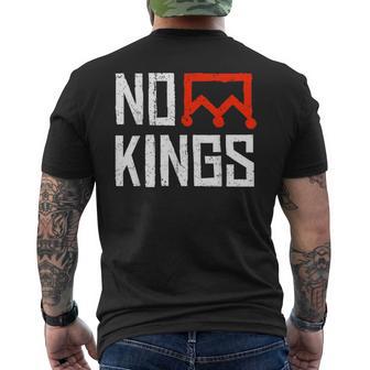 No Kings Protest Sign Men's T-shirt Back Print - Thegiftio UK