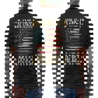No Kings Vintage Patriotic Freedom Liberty Usa Liberty Men's T-shirt Back Print | Mazezy