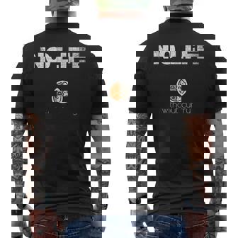 No Life ノーライフ Without Curry シンプル さり気ない お洒落 部屋着 カレーオタク カレー メンズTシャツ バックプリント - Kawaiitshirt