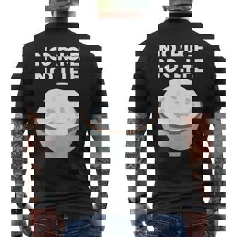 No Rice No Life おかしいご飯、アジア料理 メンズTシャツ バックプリント - Kawaiitshirt