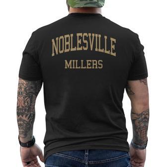 Noblesville High School Hs Noblesville In Retro Sports Men's T-shirt Back Print - Thegiftio UK