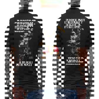 Nordmann Geschenkalhalla Kultur Norwegen Wikinger Kämpfer Nordische Gott Der Ungeduld Hammersbald Chwarz Klein Klassisch Kurzarm T-Shirt mit Rückendruck - Geschenkecke