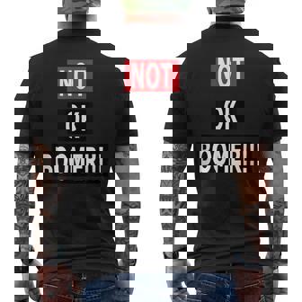 Not Ok Boomer メンズTシャツ バックプリント - Kawaiitshirt