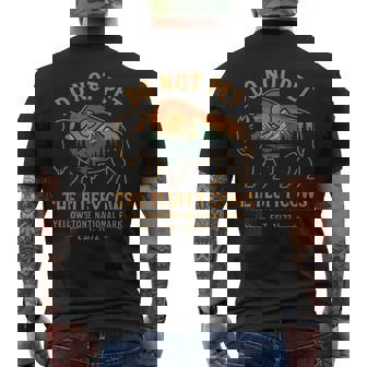 Do Not Pet The Fluffy Cows Buffalo Yellowstone National Men's T-shirt Back Print | Mazezy