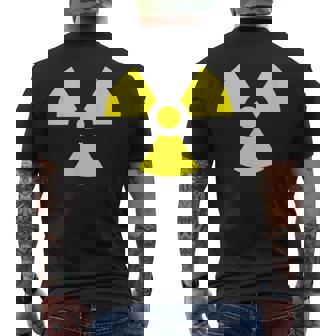 Nuclear 警告 放射線 危険 サイン 放射線活動 メンズTシャツ バックプリント - Kawaiitshirt