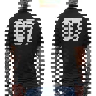 Number 07Ports Jersey Player 07 7 Fan Front Printarsity メンズTシャツ バックプリント - Kawaiitshirt