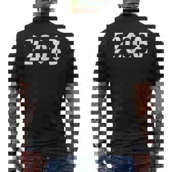 Number 208 Pocket Numberports Birthday T-shirt da uomo con stampa posteriore - Novitaregali
