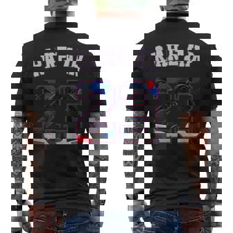 Number 23 4 Rare Air Matching Color Match Graphic Men's T-shirt Back Print | Mazezy