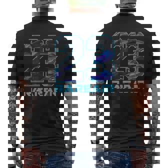 Number 23 8 Aqua Matching Color Match Graphic Lb172 Men's T-shirt Back Print - Monsterry