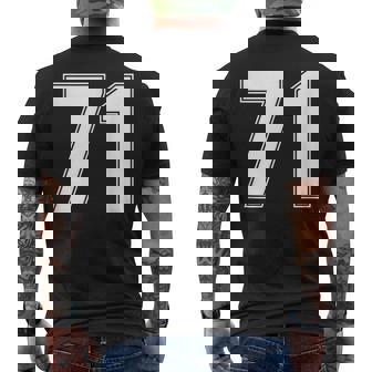Number 71Eventy One Year Old Ageports Team Jersey 71 T-Shirt mit Rückendruck - Seseable