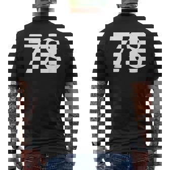 Number 78 、Eventy-8 ジャージ スポーツ 誕生日 メンズTシャツ バックプリント - Kawaiitshirt