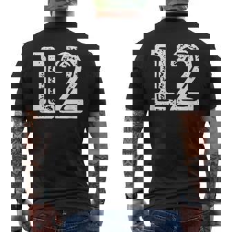 Numéro 12 Maillot Deport Rétro Avec Numéro 12 T-shirt imprimé au dos - Cadeauxyz
