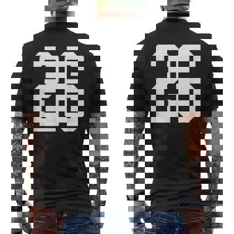 Numéro 26 Style Sportif Blanc T-shirt imprimé au dos - Cadeauxyz