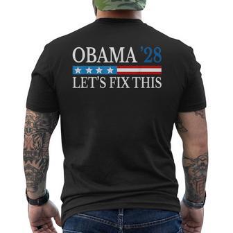 Obama 2028 Let's Fix This Obama 48Th President Usa Flag Men's T-shirt Back Print - Thegiftio UK
